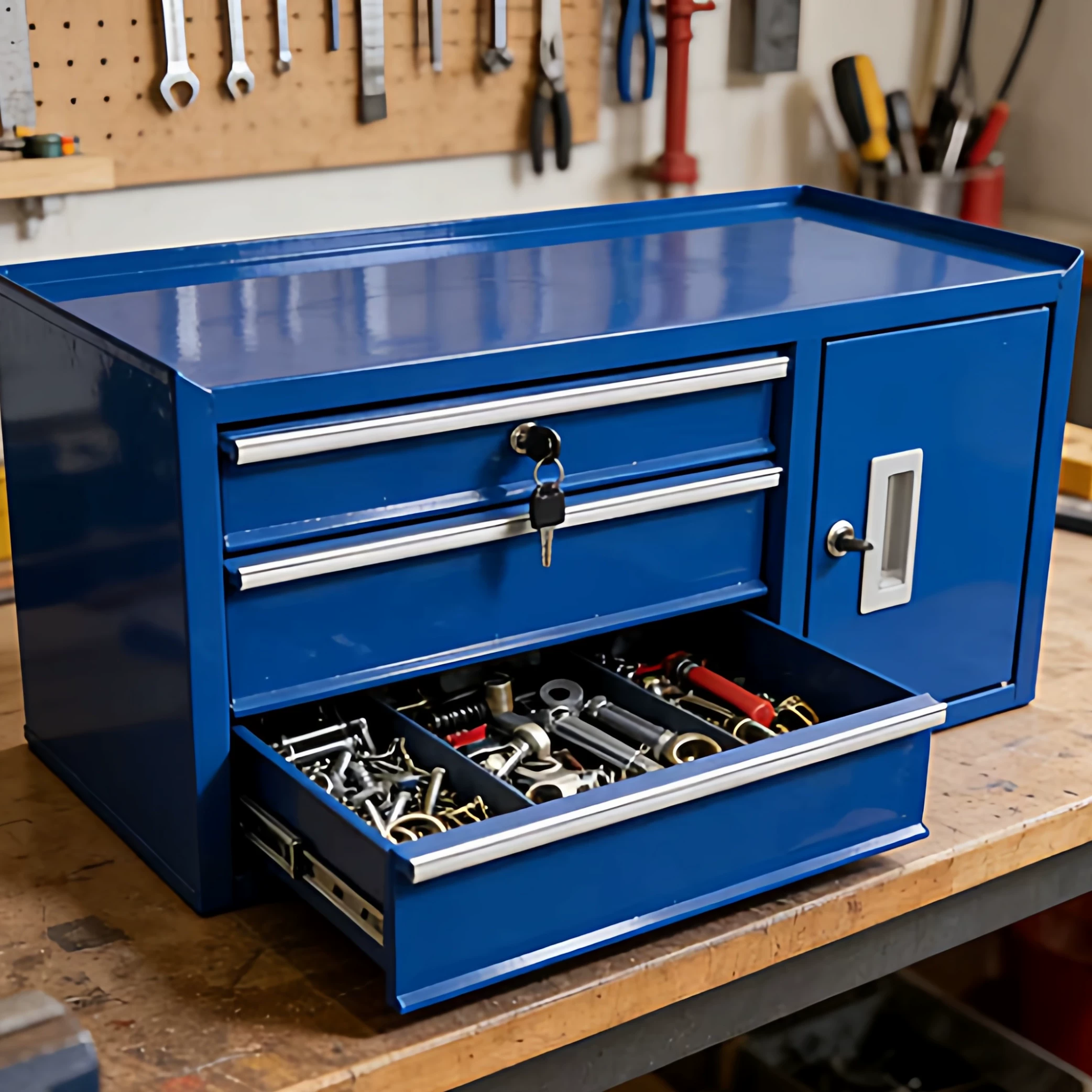 Office Storage Cabinet - Multi-purpose Iron Desktop Tool Cabinet Metal