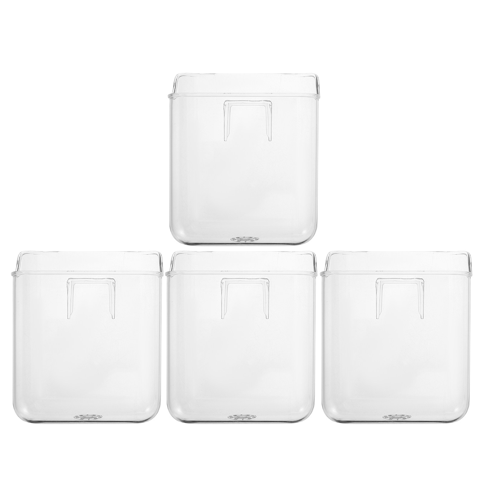 Office Storage Cabinet - 4Pcs Wall File Organizer Transparent Plastic
