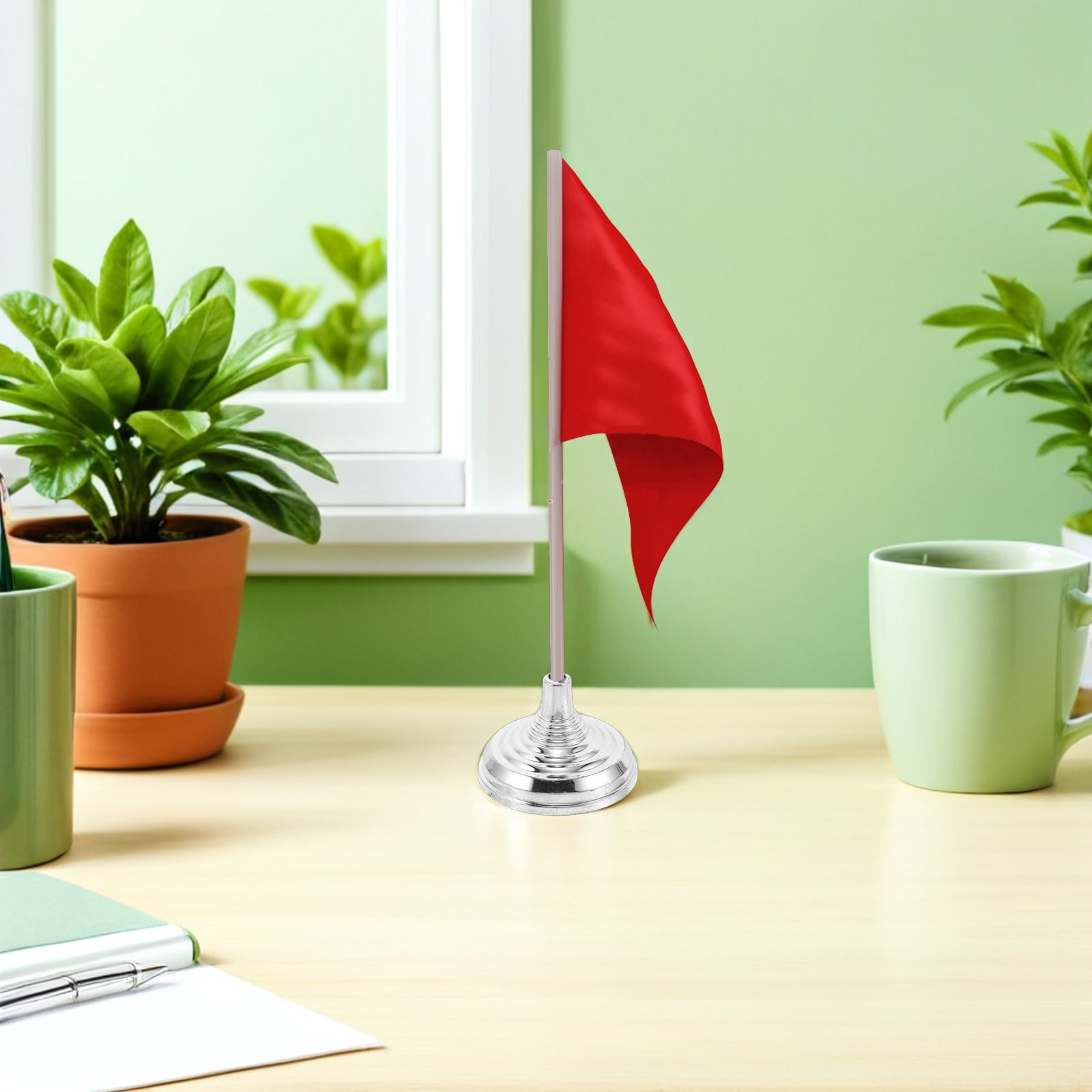 12Pcs Silver Mini Desk Flag St - Office Furniture Design 评论和价格