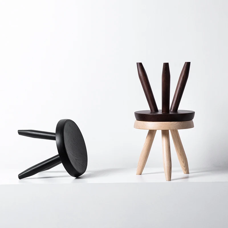Nordic Solid Wood Round Stool  - Office Furniture For Sale 评论和价格