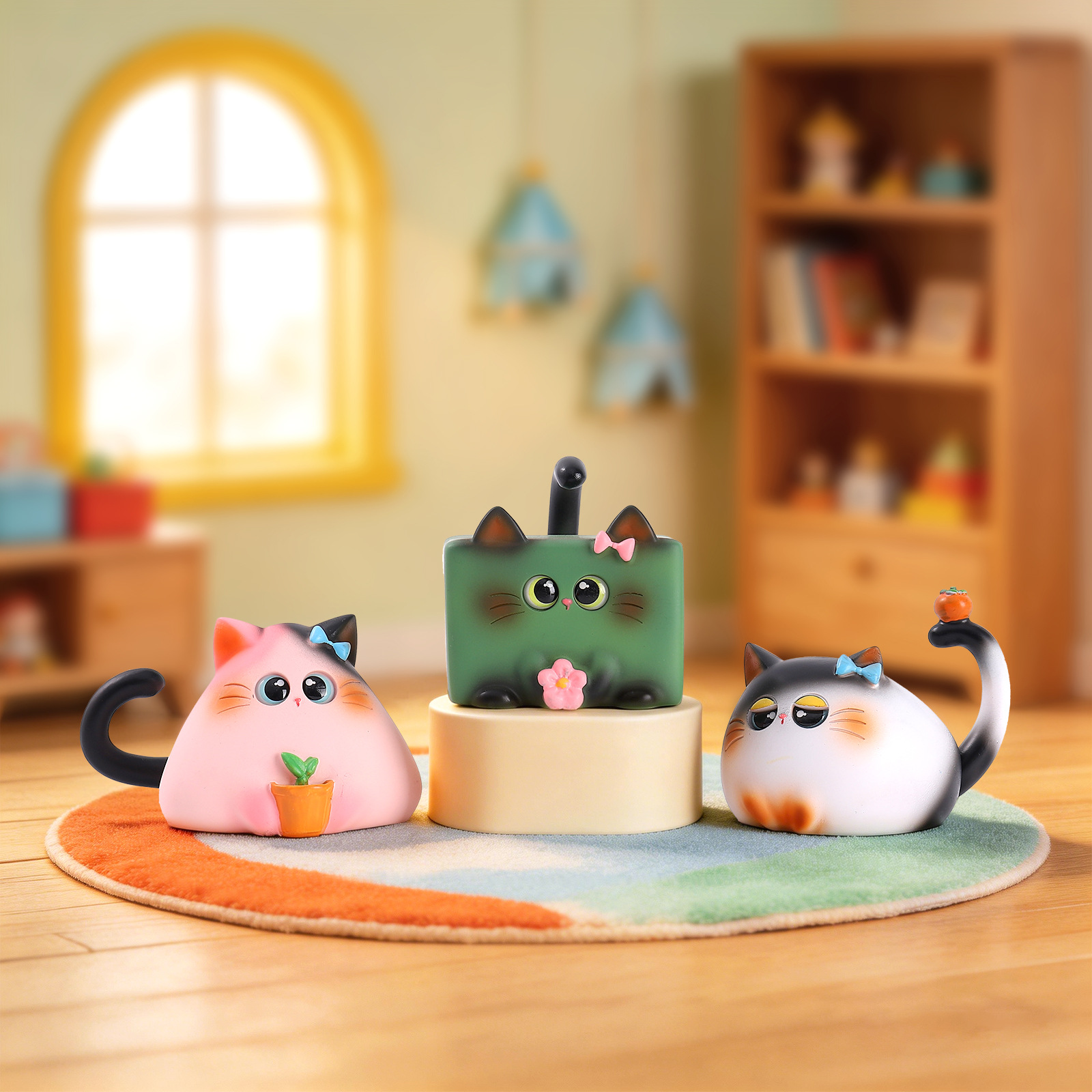 Blind Box Cat Figurine Resin C - Office Furniture Design 评论和价格