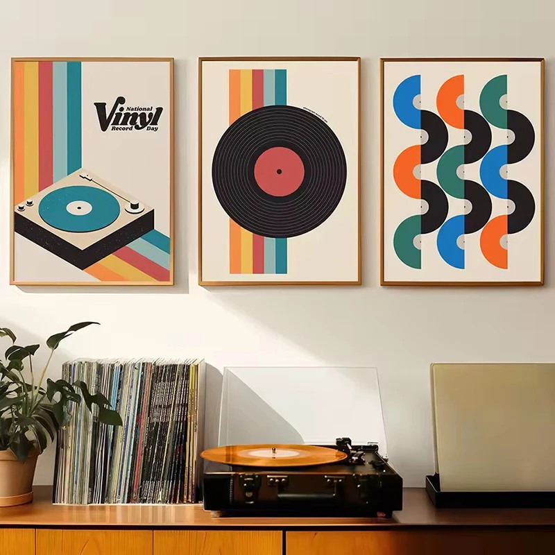 Mid Century Vinyl Record Canva - Office Furniture Design 评论和价格