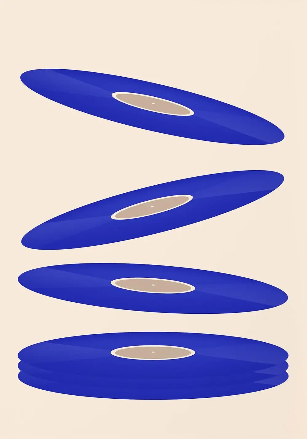 Mid Century Vinyl Record Canva - Office Furniture Design 评论和价格