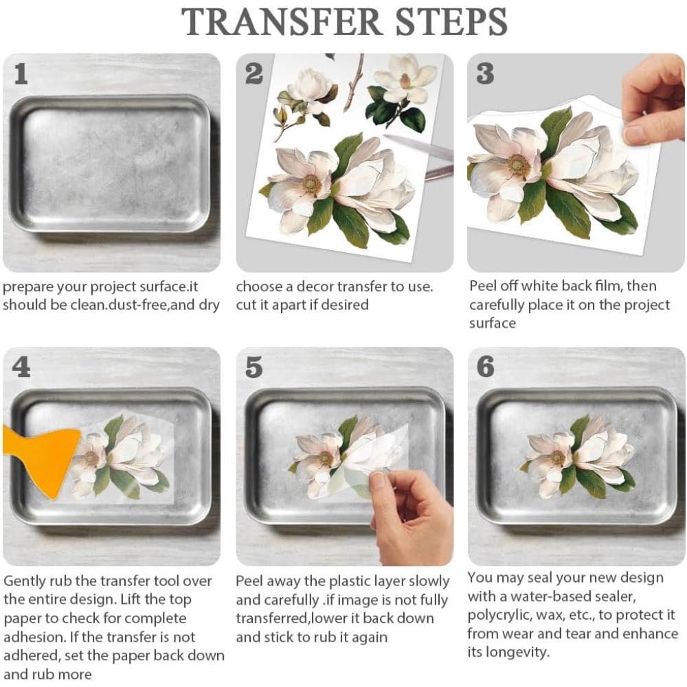 3pcs/Set Rose Rub on Transfers - Office Furniture Solutions 评论和价格